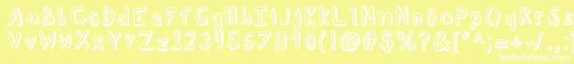 Kbtroubledsoul Font – White Fonts on Yellow Background