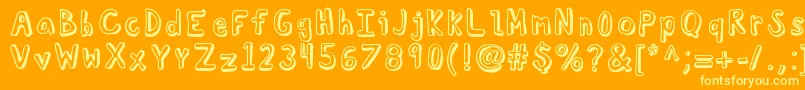 fuente Kbtroubledsoul – Fuentes Amarillas Sobre Fondo Naranja