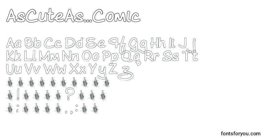 AsCuteAs...Comic font – alphabet, numbers, special characters