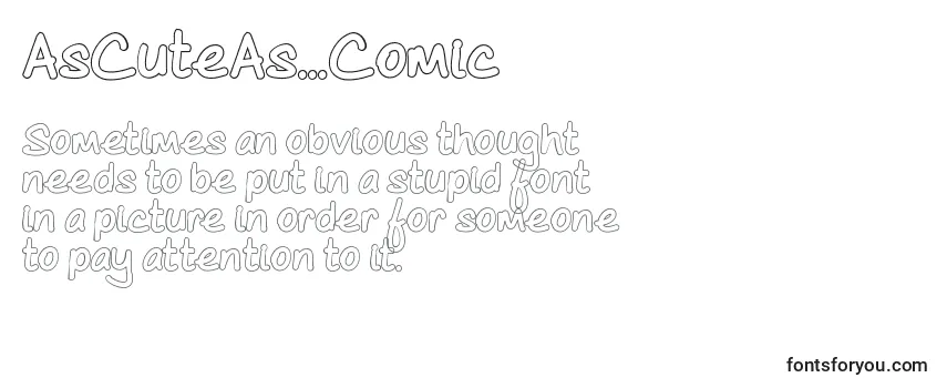 AsCuteAs...Comic Font