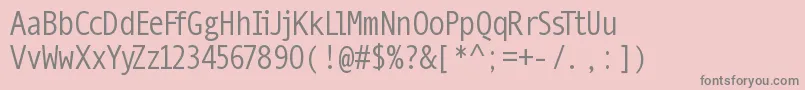 フォントMonospatial – ピンクの背景に灰色の文字