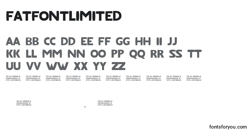 FatfontLimited-fontti – aakkoset, numerot, erikoismerkit