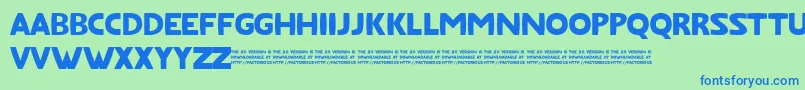 FatfontLimited Font – Blue Fonts on Green Background