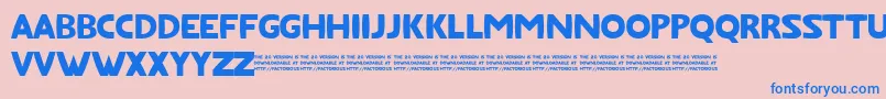 FatfontLimited Font – Blue Fonts on Pink Background