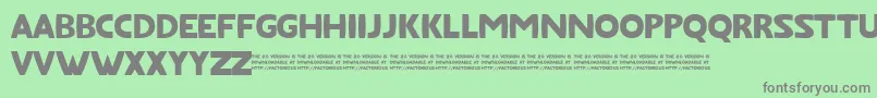 フォントFatfontLimited – 緑の背景に灰色の文字