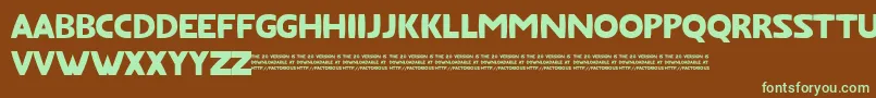 FatfontLimited Font – Green Fonts on Brown Background