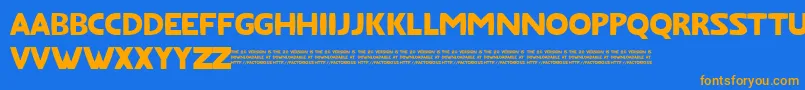 FatfontLimited Font – Orange Fonts on Blue Background