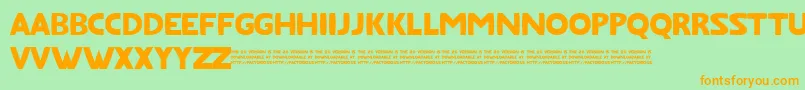 FatfontLimited Font – Orange Fonts on Green Background