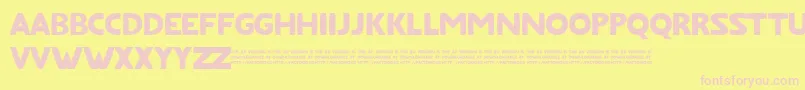 FatfontLimited Font – Pink Fonts on Yellow Background