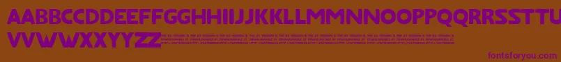 FatfontLimited Font – Purple Fonts on Brown Background