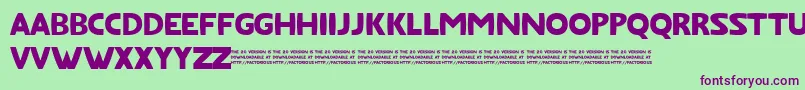 FatfontLimited-Schriftart – Violette Schriften auf grünem Hintergrund