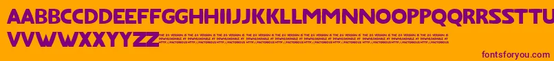 FatfontLimited Font – Purple Fonts on Orange Background