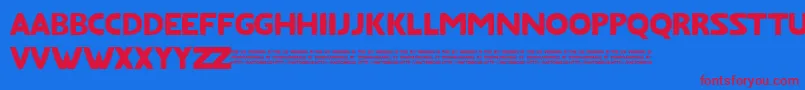FatfontLimited Font – Red Fonts on Blue Background