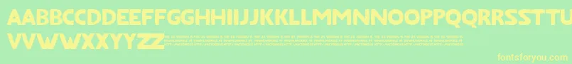 FatfontLimited Font – Yellow Fonts on Green Background