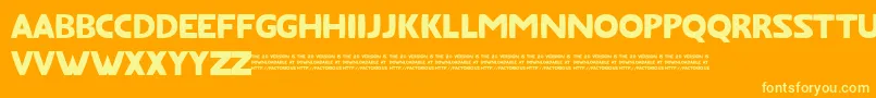More about FatfontLimited Font FatfontLimited Font – Yellow Fonts on Orange Background