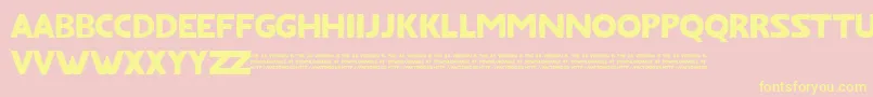 FatfontLimited-Schriftart – Gelbe Schriften auf rosa Hintergrund