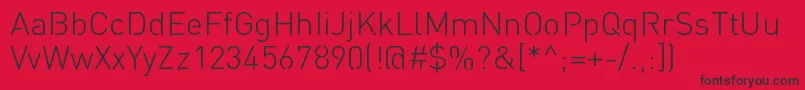 StreetvertisingLightPublic Font – Black Fonts on Red Background