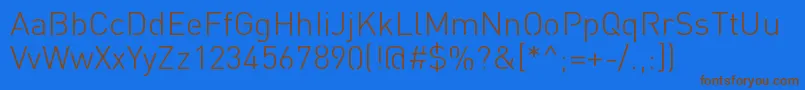 StreetvertisingLightPublic Font – Brown Fonts on Blue Background