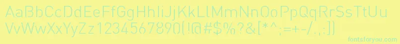 StreetvertisingLightPublic Font – Green Fonts on Yellow Background