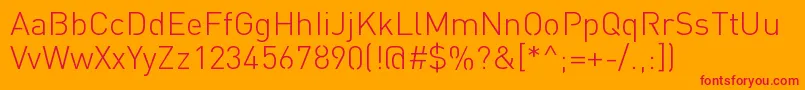 StreetvertisingLightPublic Font – Red Fonts on Orange Background