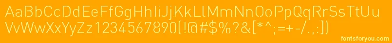 StreetvertisingLightPublic Font – Yellow Fonts on Orange Background