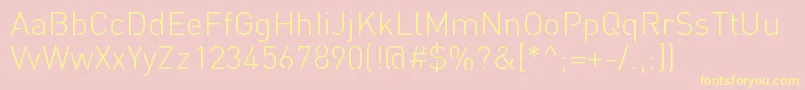 StreetvertisingLightPublic Font – Yellow Fonts on Pink Background