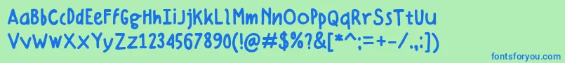 Lisätietoja Hellotosca026-fontista Hellotosca026-fontti – siniset fontit vihreällä taustalla