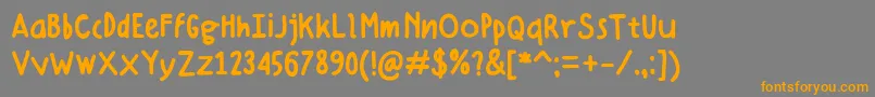 Hellotosca026 Font – Orange Fonts on Gray Background