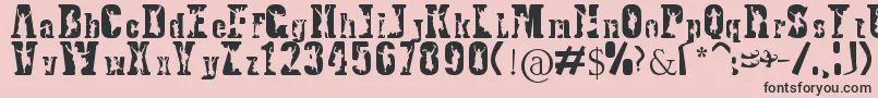 BhangraTypeface Font – Black Fonts on Pink Background