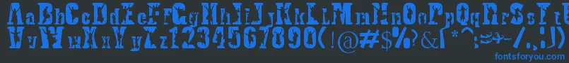 BhangraTypeface Font – Blue Fonts on Black Background