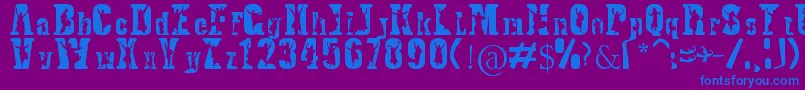 BhangraTypeface Font – Blue Fonts on Purple Background