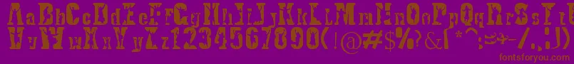 BhangraTypeface Font – Brown Fonts on Purple Background
