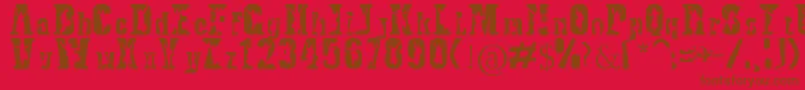 BhangraTypeface Font – Brown Fonts on Red Background