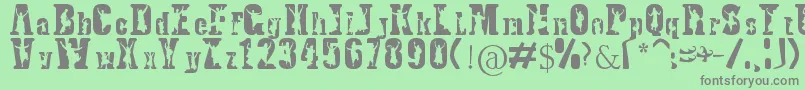 BhangraTypeface Font – Gray Fonts on Green Background