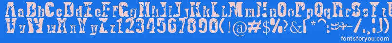 BhangraTypeface Font – Pink Fonts on Blue Background