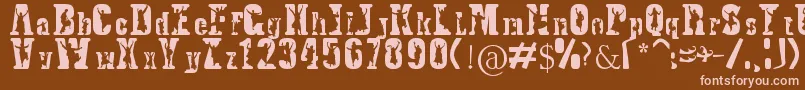 BhangraTypeface Font – Pink Fonts on Brown Background