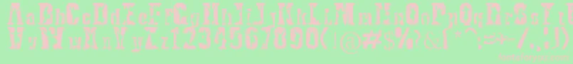 BhangraTypeface Font – Pink Fonts on Green Background