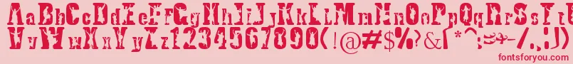 BhangraTypeface Font – Red Fonts on Pink Background
