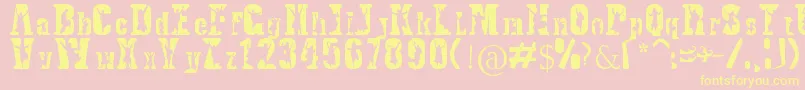 BhangraTypeface Font – Yellow Fonts on Pink Background