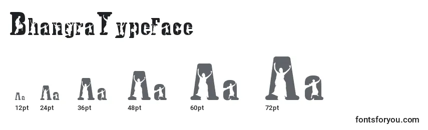 Размеры шрифта BhangraTypeface