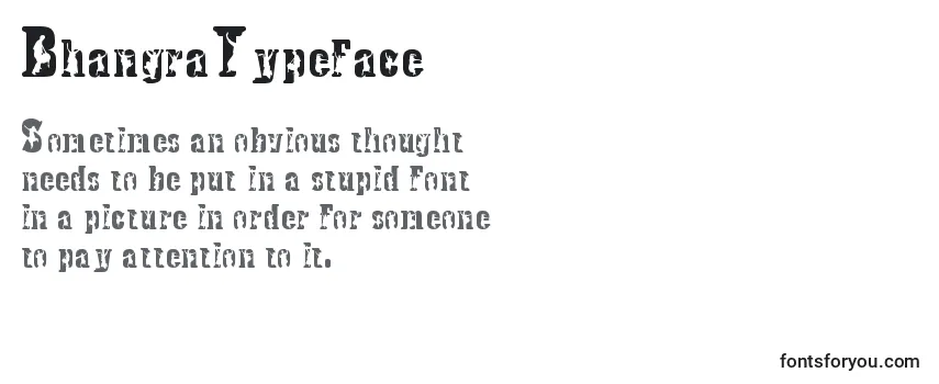 Przegląd czcionki BhangraTypeface