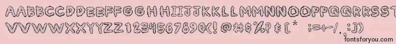 CloudyFont Font – Black Fonts on Pink Background