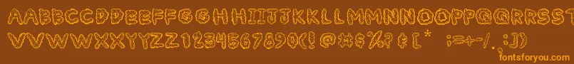 More about CloudyFont Font CloudyFont Font – Orange Fonts on Brown Background