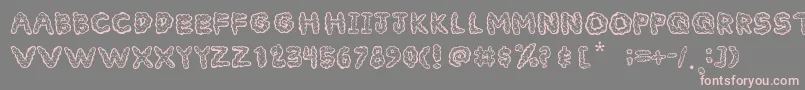 フォントCloudyFont – 灰色の背景にピンクのフォント