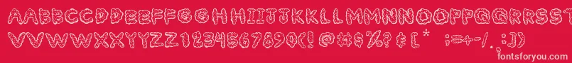 CloudyFont Font – Pink Fonts on Red Background