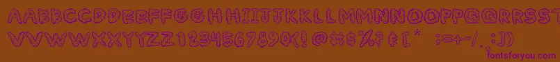 CloudyFont Font – Purple Fonts on Brown Background