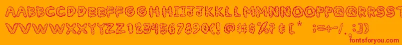 CloudyFont Font – Red Fonts on Orange Background