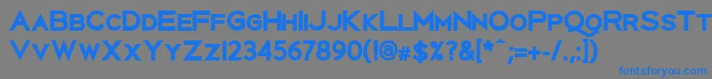 UberlinXBold Font – Blue Fonts on Gray Background