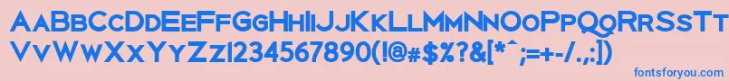 UberlinXBold Font – Blue Fonts on Pink Background