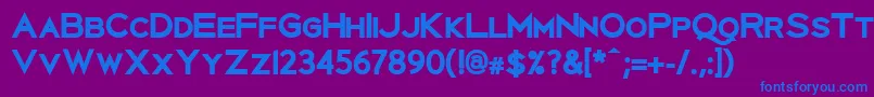 UberlinXBold Font – Blue Fonts on Purple Background
